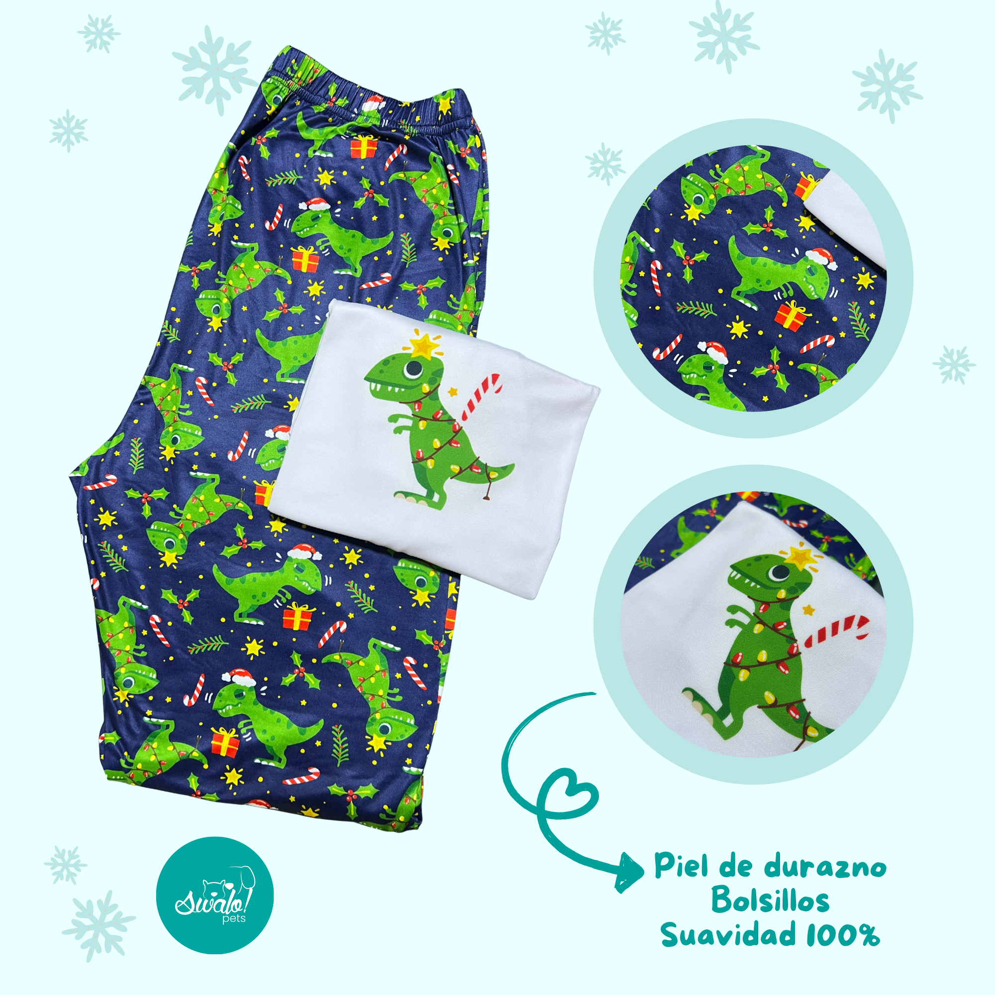 ¡Combo Navidad! Pañoleta + Pijama - DINOS - Image 2